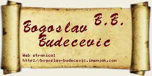 Bogoslav Budečević vizit kartica